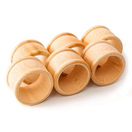 Set de 6 Servilleteros de Madera Decoración de Mesa