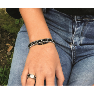 Insert ring inside 2mm zirconia steel black