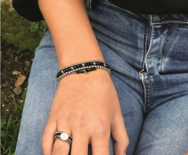 Insert ring inside 2mm zirconia steel black