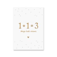 Karte 1 + 1 = 3 | Goldfolie