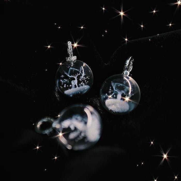 Clear Quartz Reindeer Necklace