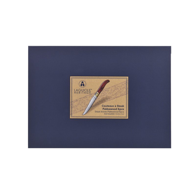 Box of 6 table knives Rosewood handle
