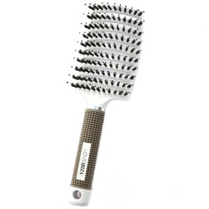Anti-tangle hair brush white
