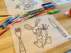 Wiederbemalbares Tischset Rabbit Nibble