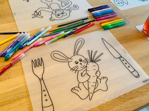 Wiederbemalbares Tischset Rabbit Nibble