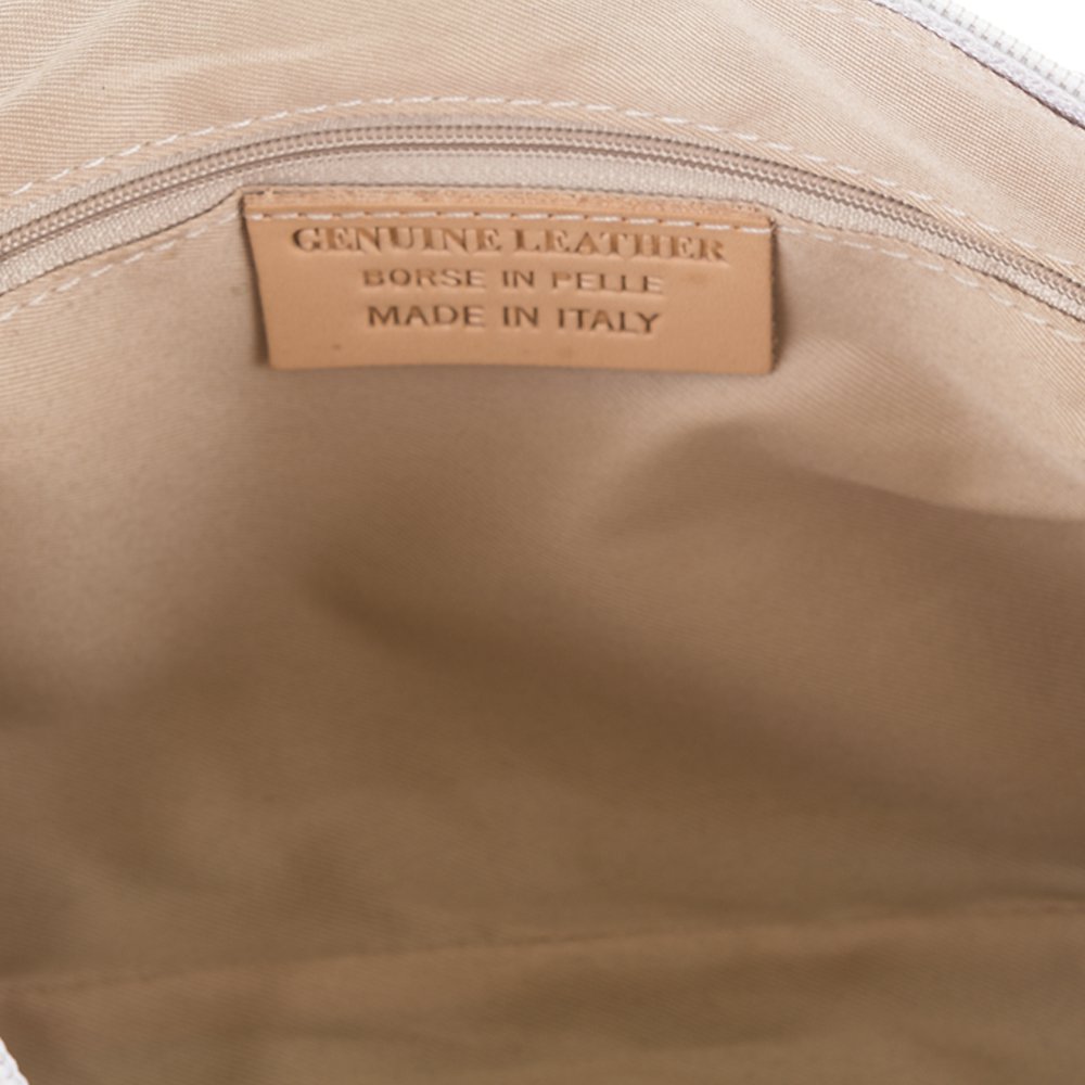 Firenze Artegiani. Genova Bolso bandolera Mujer.Piel auténtica Gamuza Grabado Espiga