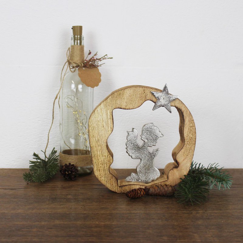 Decorative angel with star, Christmas decoration