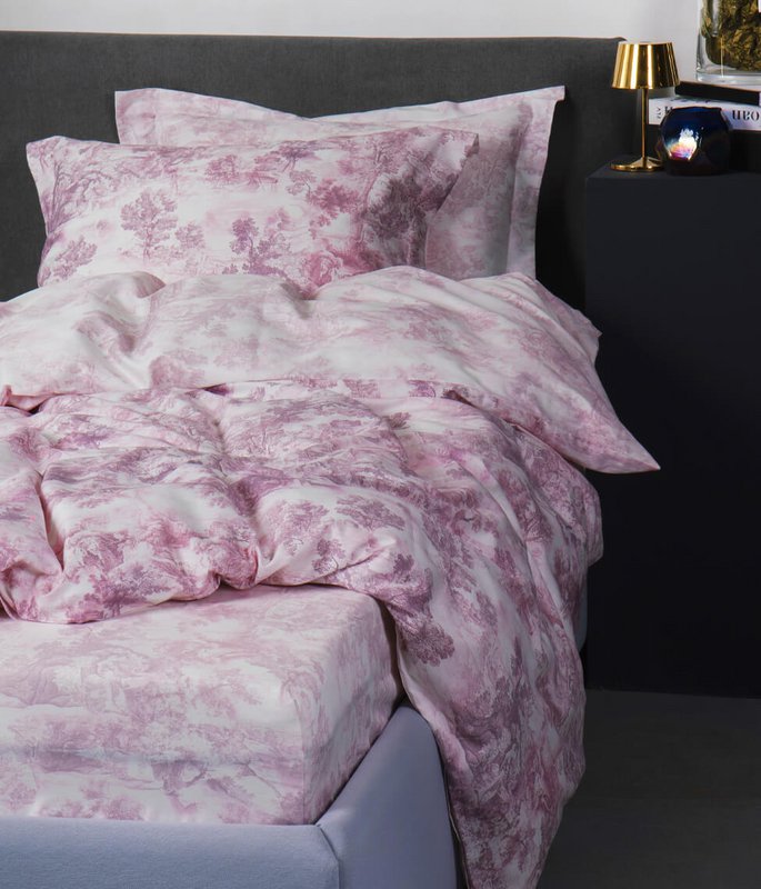 Satin sengetøj sæt Toile Mouve