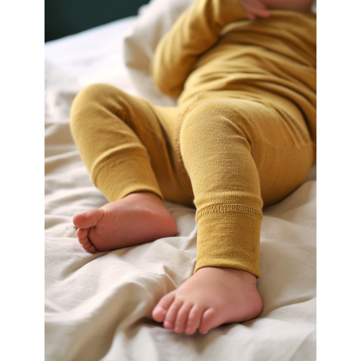 Want Baby Kinderbroek - Merinowol - Harvest Gold