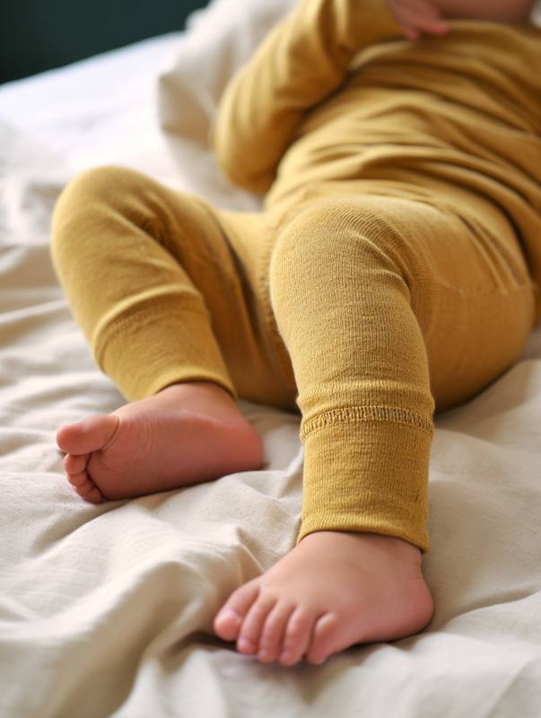 Want Baby Kinderbroek - Merinowol - Harvest Gold