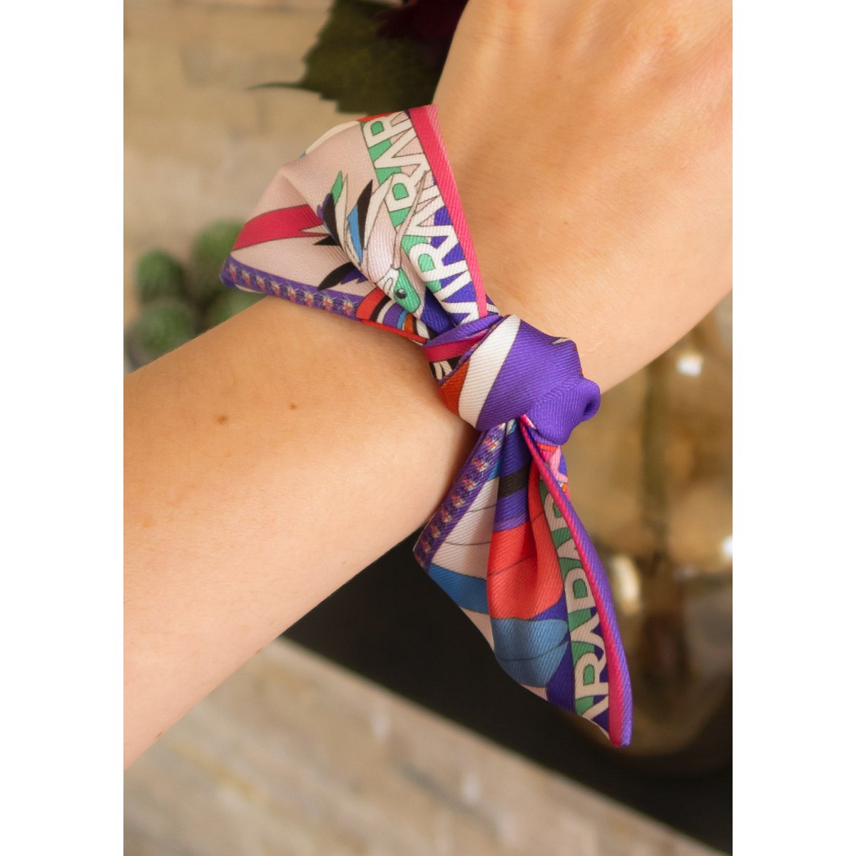Foulard ruban Virginie Riou "Le petit colibri"