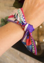 Foulard ruban Virginie Riou "Le petit colibri"
