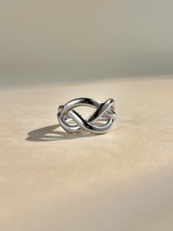 Moderne designerring verstelbaar staal verstelbaar