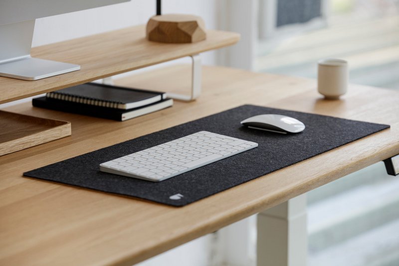 Felt & Cork Desk Mat - Anthracite