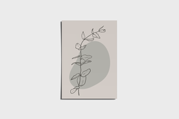 Minimal botanisk abstrakt bladplakat