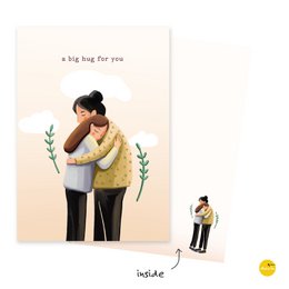 Tarjeta de felicitación Big Hug (inglés)