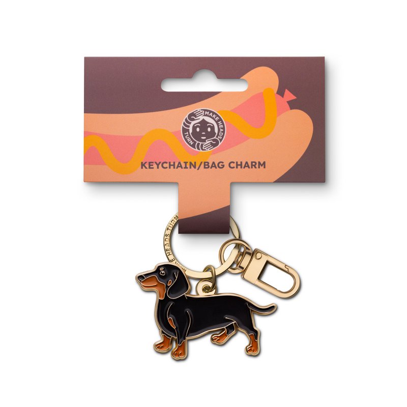 Enamel Keychain/Bag Charm "Dachshund"