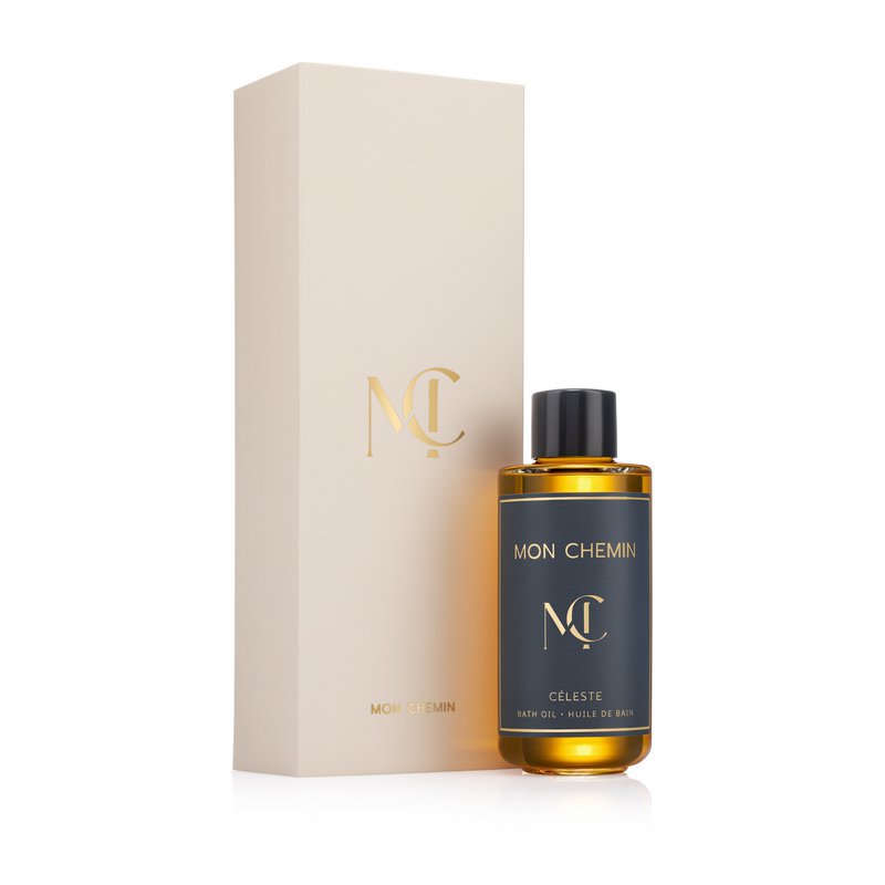 Mon Chemin® Luxus-Badeöl | Celeste | Frisch und würzig | Argan, Kamelie und Baobab