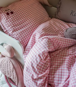 Cherry pink - duvet & pillow cover 200/150, 50/60  