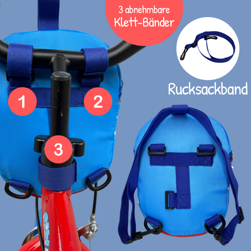 2 in 1 bicycle bag & backpack - dog
