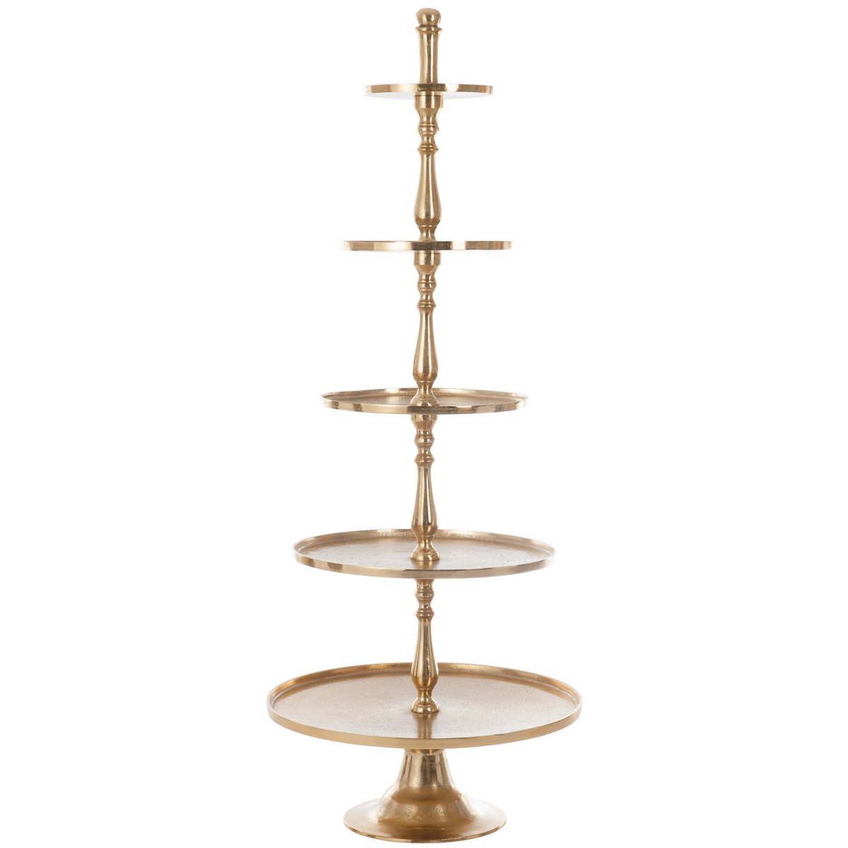 J-Line-Plattform, 5 Ebenen, rund, Aluminium, Gold