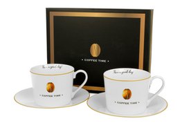 DUO COFFEE TIME Set of 2 Cups & Saucers 230ml, giftbox
