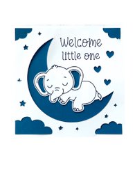 Tarjeta de bebé "Bienvenido pequeño"
