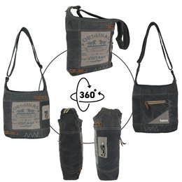 Sac hobo Sunsa. Sac pochette en coton tissé. Sac à bandoulière pour femme/fille avec poignée réglable. Grand sac en tissu léger avec fermeture zippée.