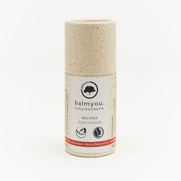 balmyou Deodorant Stick Cedar Orange (50 g): håndlavet, græspapirrør, vegansk, træagtig varm duft