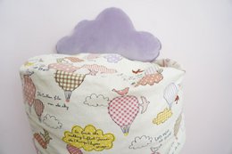 Velvet Wolkenkussen voor babykamer "Paars"