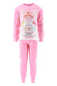 Lot von 24 Einheiten | Hello Kitty Fleece-Pyjama für Kinder | Offiziell lizenzierte Produkte | SUN CITY-Gruppe