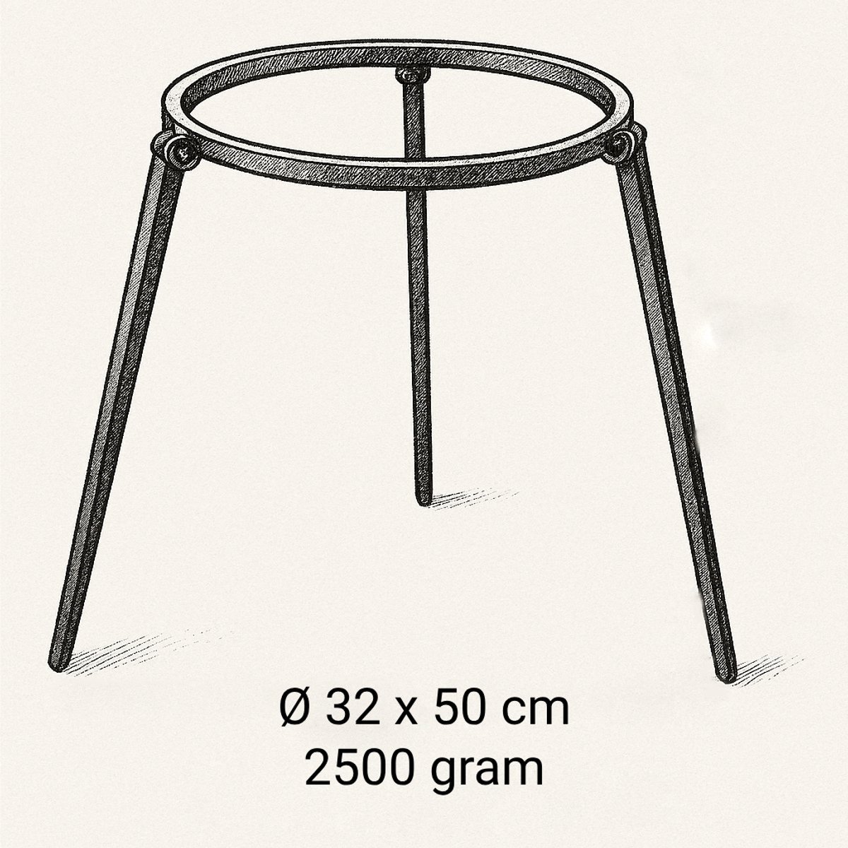 POOT POOT Barbacoa - Ø 32 cm - Accesorios de incendio - Cocina al aire libre - Fire Bowl - Trípode - Negro