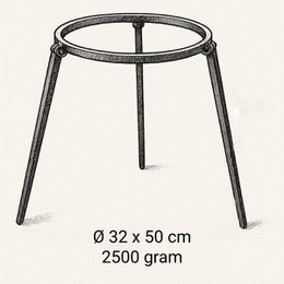 Driver Poot Barbecue - Ø 32 cm - Fire -Fire -tilbehør - Udendørs køkken - Fire Bowl - Tripod - Sort