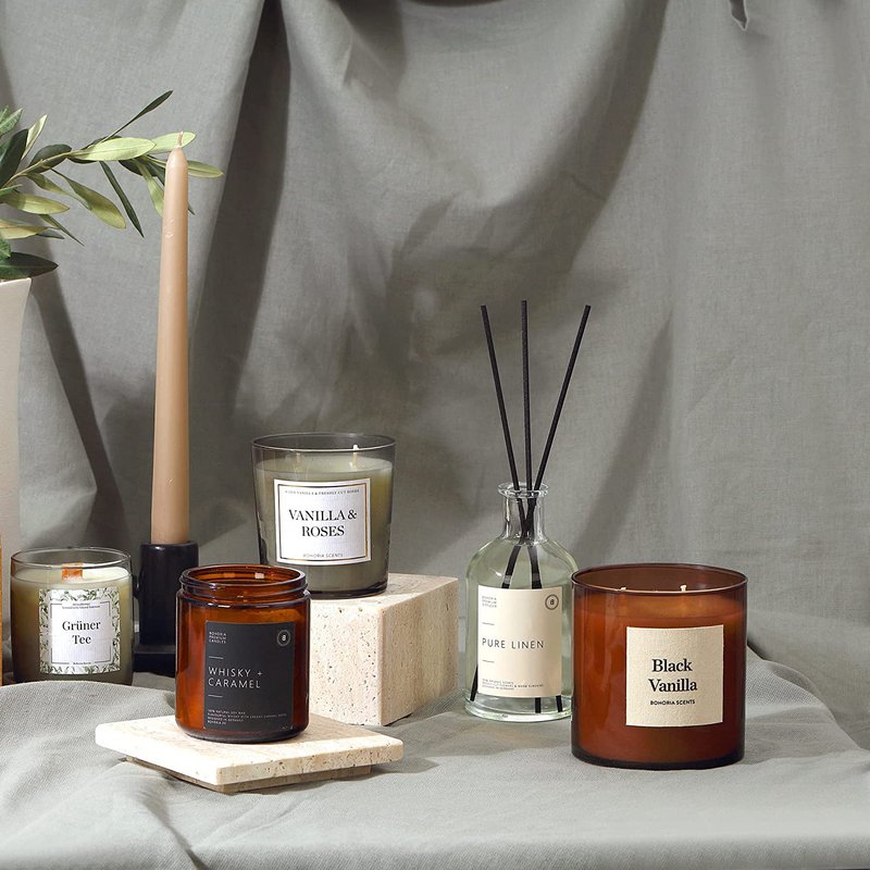 Aromatherapy scented candle 200g – 5 scent variations, natural wax, 40h