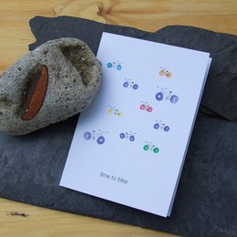 A colorful greeting card with abstract dot patterns in various colors, suggesting a design for a friendship card.