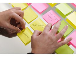 Info notes 75x75mm fel roze 80 blad