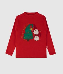 Merry Christmas Tree Embroidered Cotton Sweater