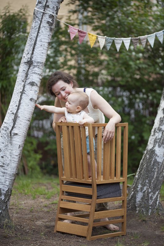 Høj stol, læringstårn, bænk (alt-i-én)