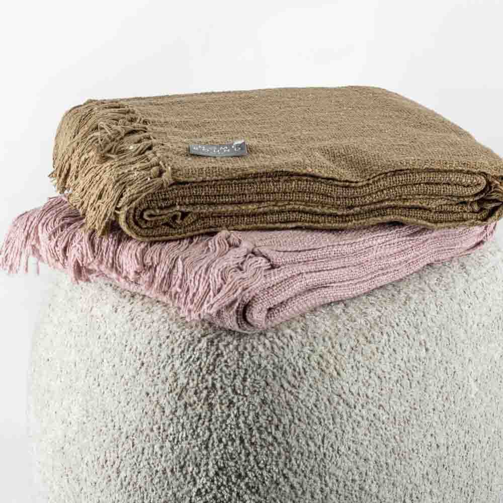 Plaid Cosy 130x160cm old pink