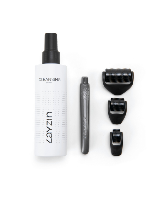 Dermaroller Set including 3 roller heads and Cleansing Spray