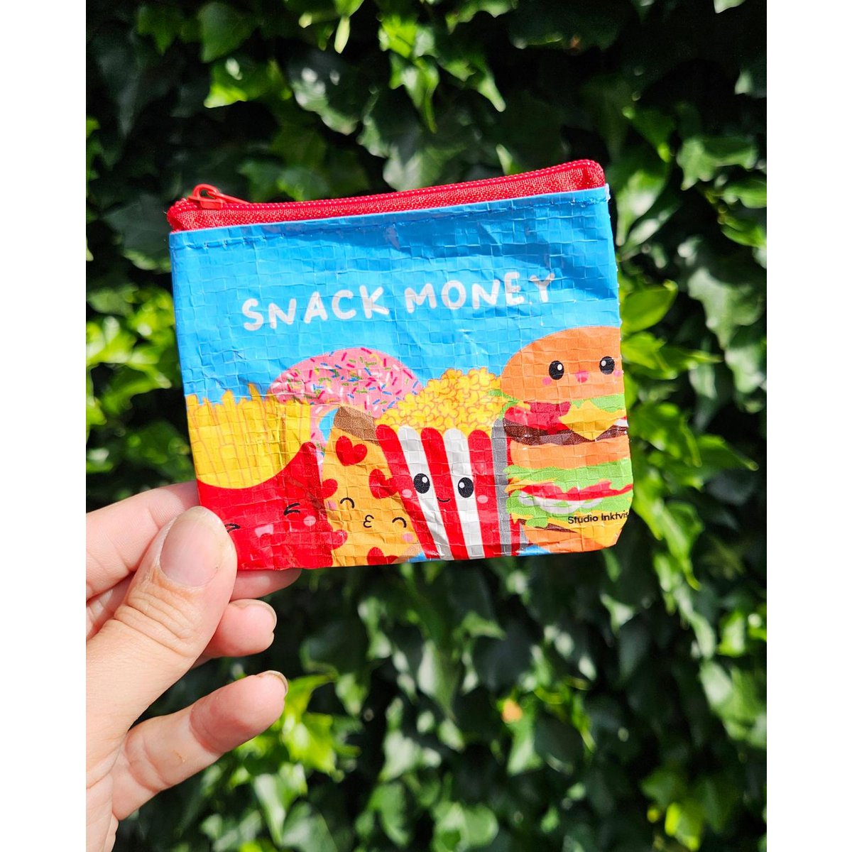 Mini snack del portafoglio di plastica riciclata