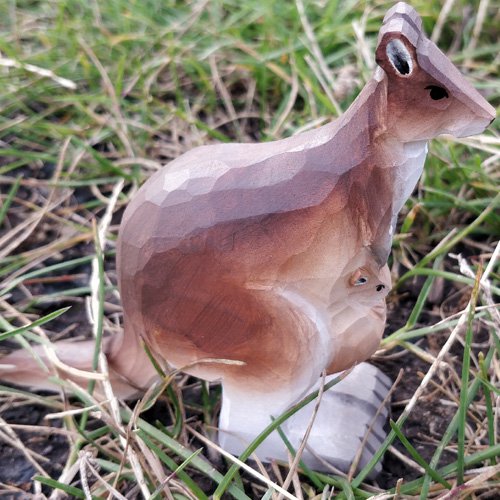 Wudimals® Wooden Kangaroo Animal Toy