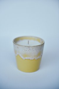NEW - Grespresso 2in1 CITRONELLA - Candle and espresso cup LSC 061 yellow