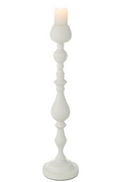Portacandele J-Line Monarchy in metallo bianco grande