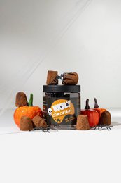 No Tricks Just Treats Tarro de regalo de trufas 130 g | chocolates de halloween