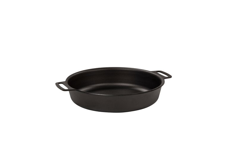 Dual handle pan, carbon steel, ø24 cm
