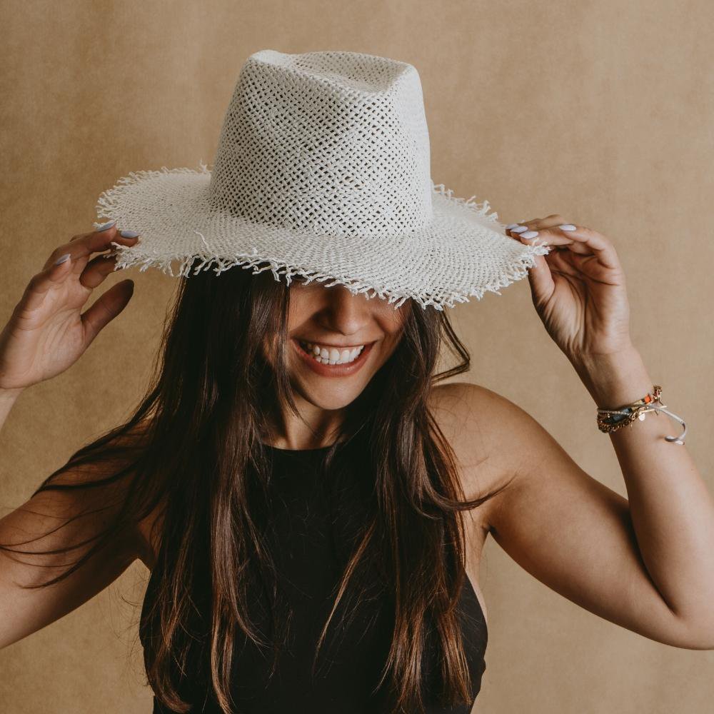 San Pancho · White beach hat