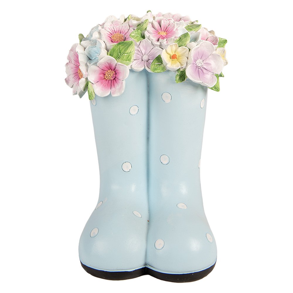 Dekorationsbild Stiefel 20x18x26 cm Blauer Kunststoff