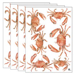 Sticker mural crabe aquarelle