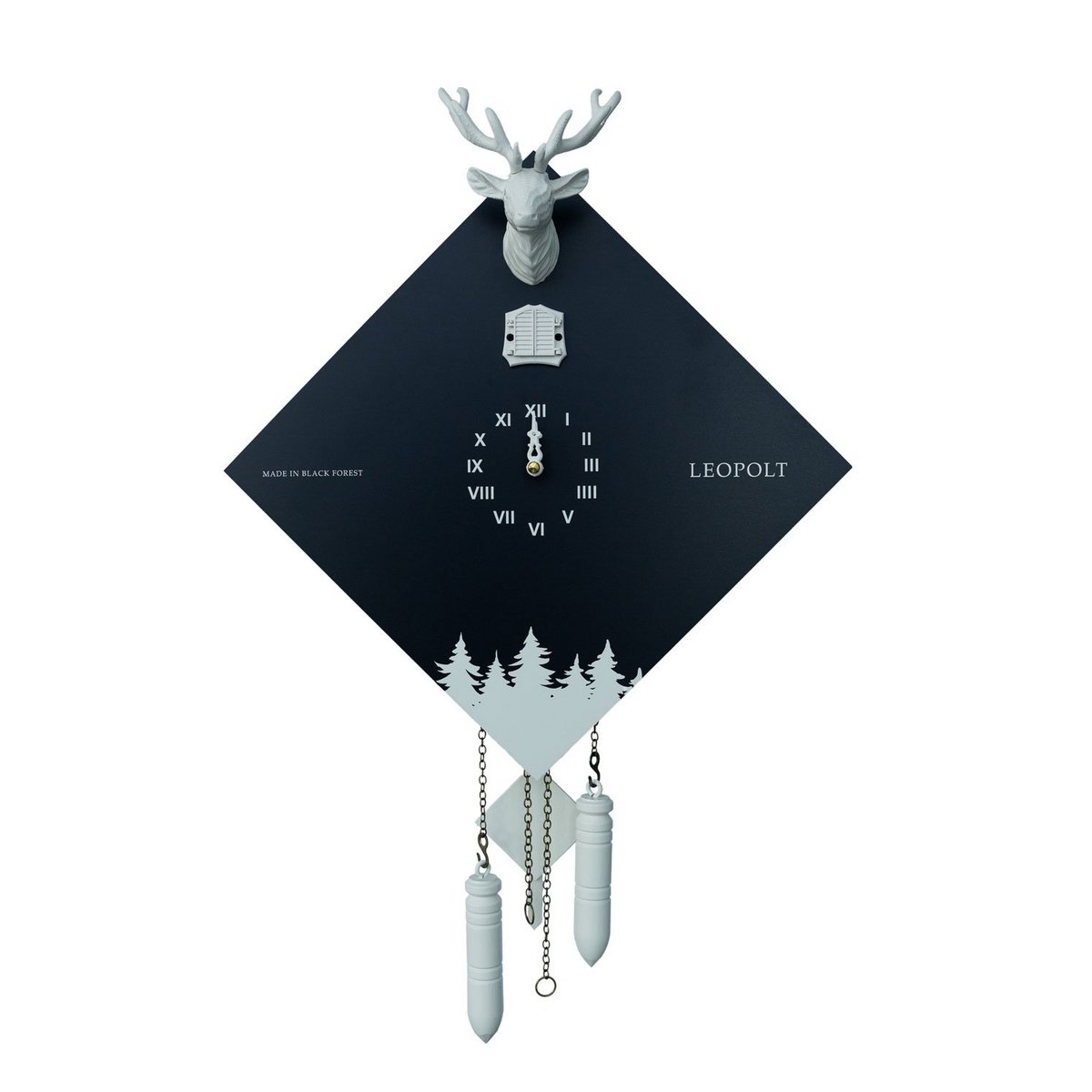 Cuckoo Clock - Black Forest - Black/White